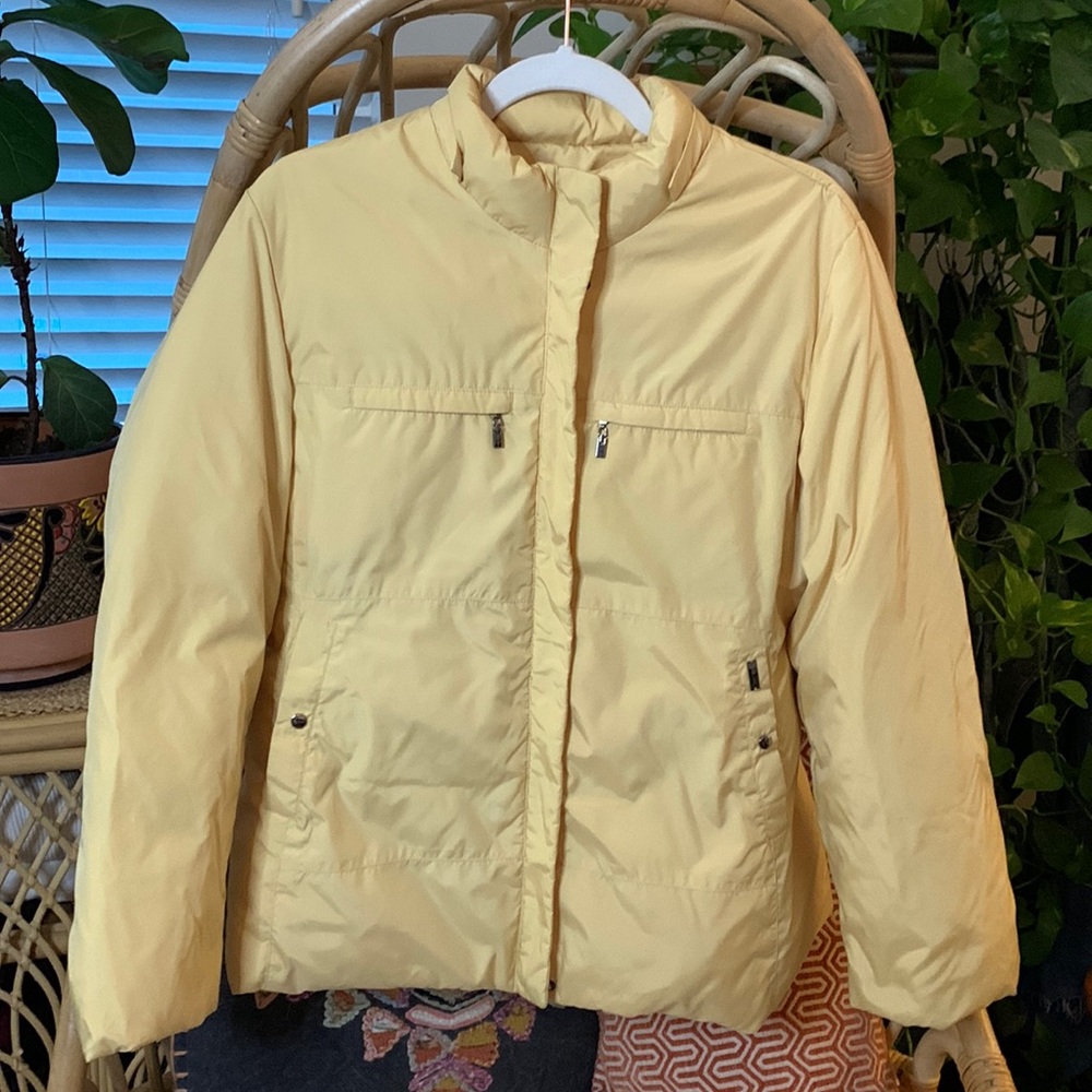 Woolsey Menswear Butter Yellow Zip Up Puffer Jacket